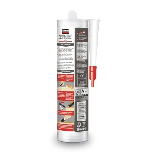 Rubson Mastic Maison Bois & Parquet Chêne - Acrylique pour tous supports bois et maçonnerie - Joints intérieur/extérieur
