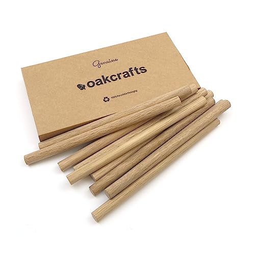 Chevilles en chêne européen de qualité supérieure, 200 mm de long, pour construction