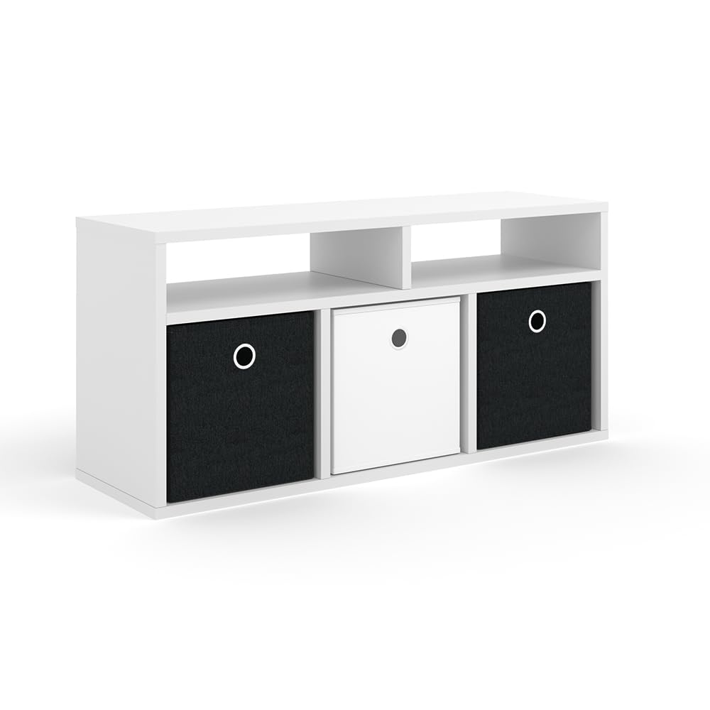 Vicco Meuble de Rangement Cube Hylda Blanc Étagère Économiseur d'Espace Moderne 84 x 39 cm Meuble de Stockage Modulaire