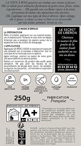 Libéron Pâte à bois - Réparation de bois, Chêne foncé, 150g