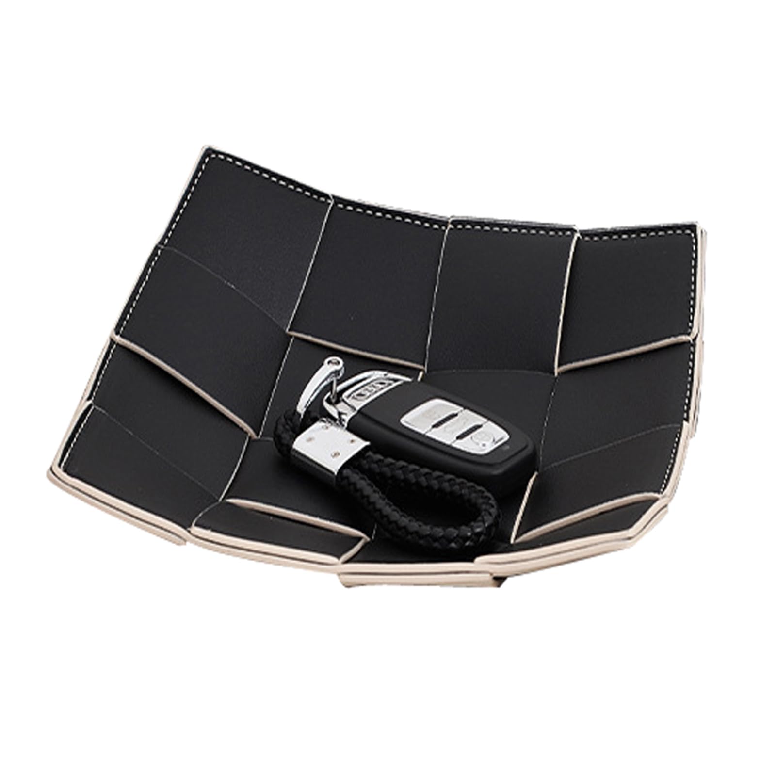 Lesulety Poche Cuir Noir Décoration Bureau,Noir,M Gros Format Étui Bijoux Bureau